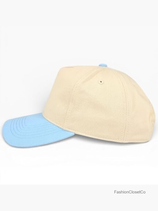 Classic A-Frame Two Tone 5-Panel Snapback Hat Semi-Structured Pinch Front main image 5